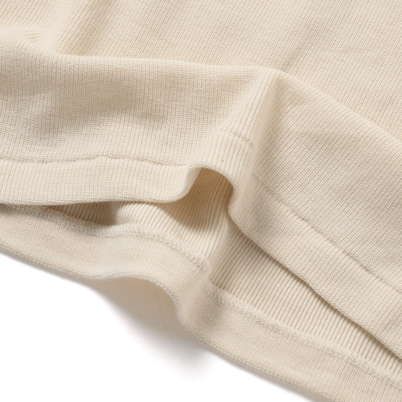 COMOLI / コモリ | コットンカシミヤ ベースレイヤー長袖クルー - Ecru