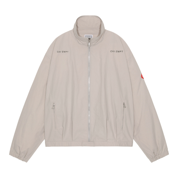 C.E STAND COLLAR NYLON ZIP JACKET Beige