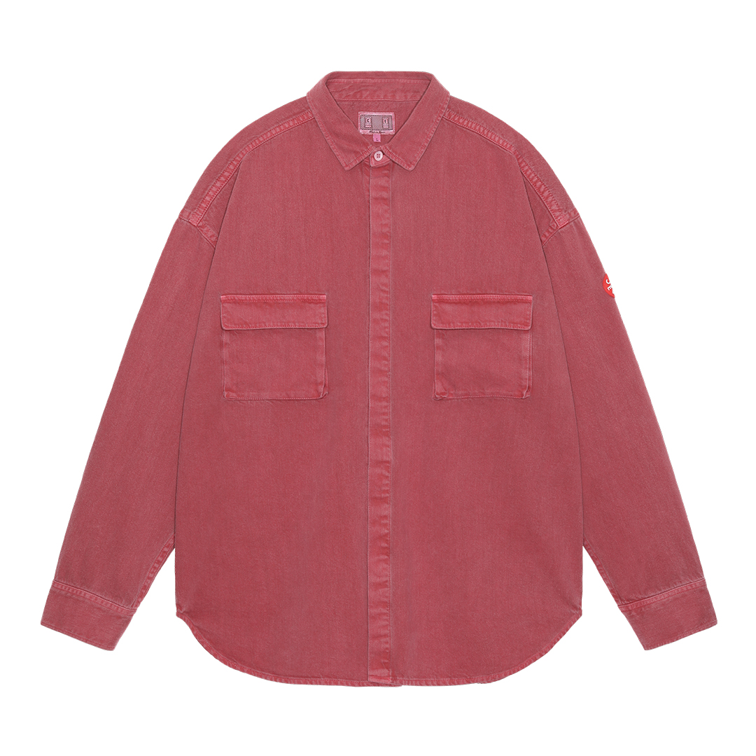 C.E / シーイー | OVERDYE COLOUR DENIM BIG SHIRT - Red | 通販 