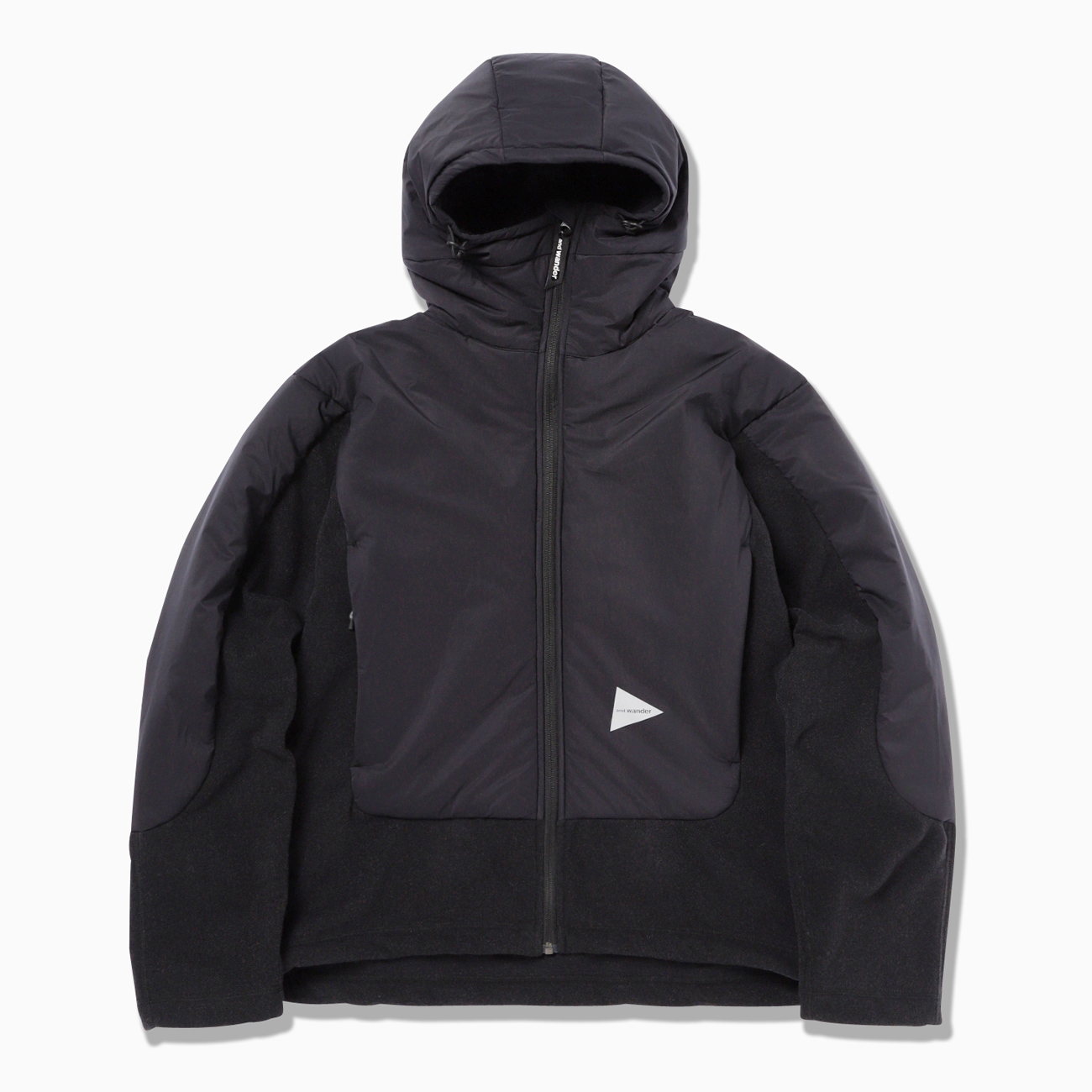 and wander　top fleece jacket　サイズ4　黒 and wander / アンドワンダー | top fleece jacket - Black | 通販