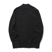 GIM / ジム | Super140's 30G Mock Neck - Charcoal