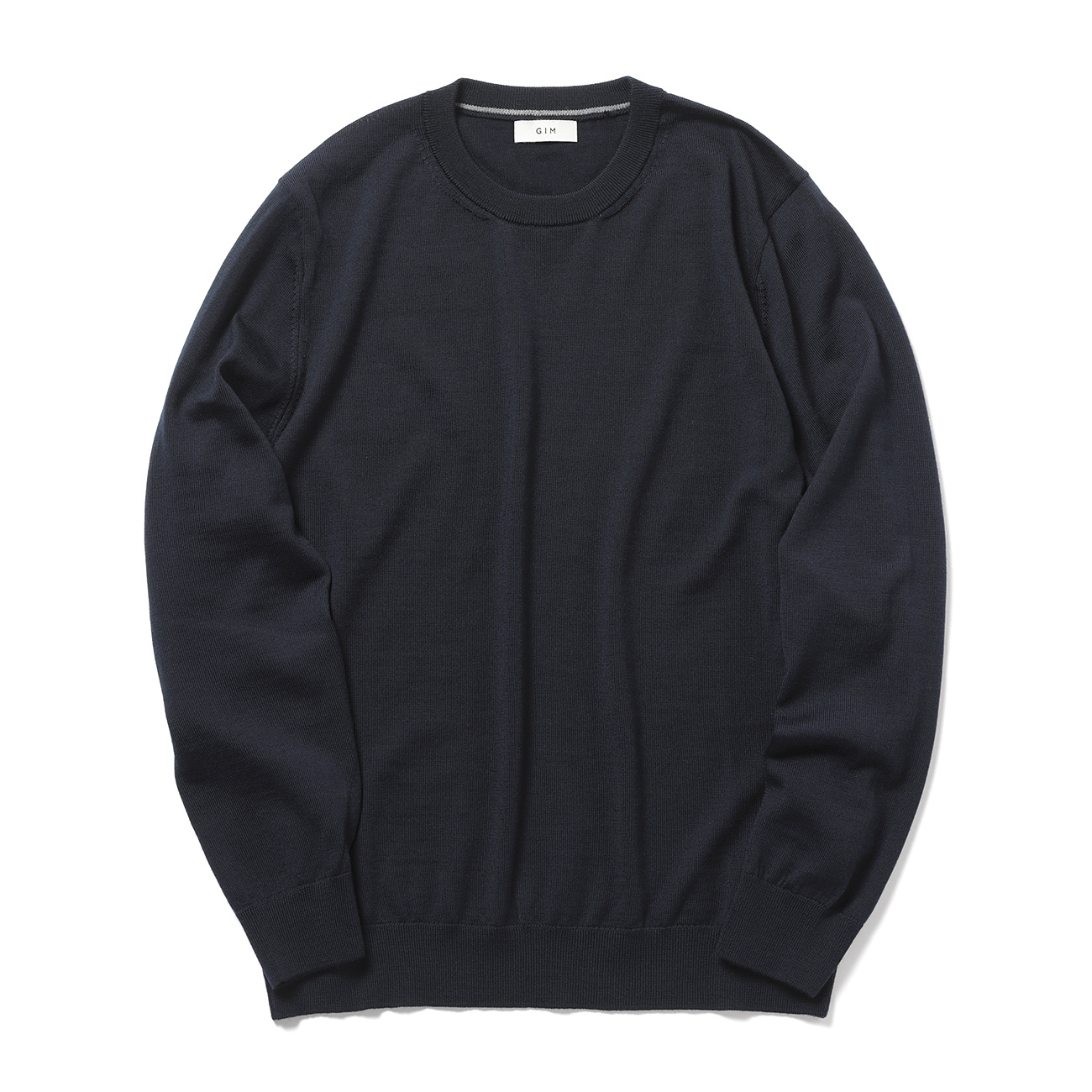 GIM / ジム | 14G エクストラファイン 天竺 クルーネック - Navy