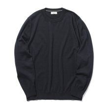 GIM / ジム | 14G エクストラファイン 天竺 クルーネック - Navy