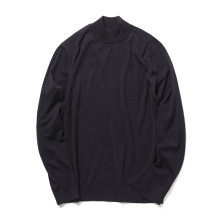 GIM / ジム | 30G FFスーパー140s 天竺 ハイネック - Navy