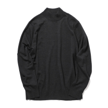 GIM / ジム | 30G FFスーパー140s 天竺 ハイネック - Charcoal