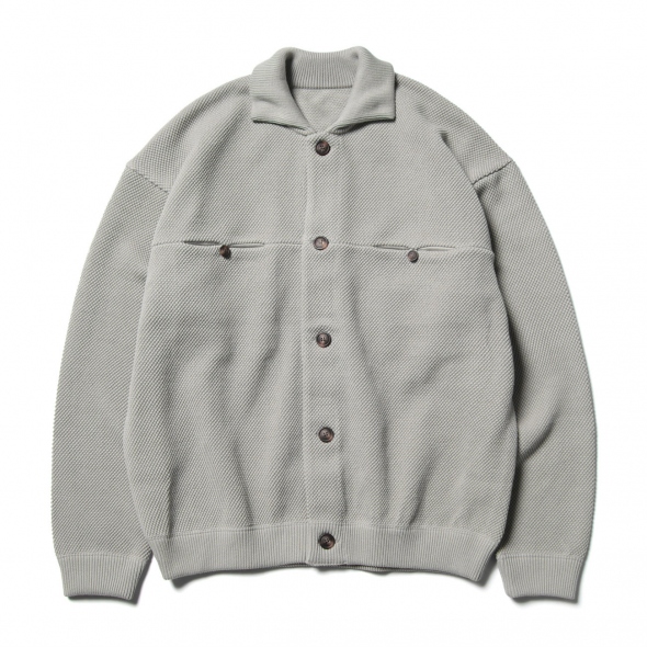 crepuscule / クレプスキュール | moss stitch blouson - L.Gray