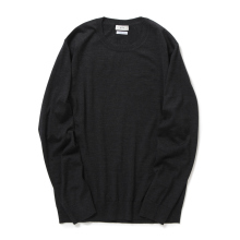 GIM / ジム | Super140's 30G Crew Neck Knit - Charcoal