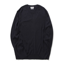 GIM / ジム | Super140's 30G Crew Neck Knit - Navy