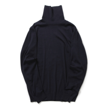 GIM / ジム | Super140's 30G Turtle Neck Knit - Navy