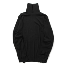 GIM / ジム | Super140's 30G Turtle Neck Knit - Black