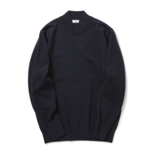 GIM / ジム | 10G Cashmere Mock Neck - Navy