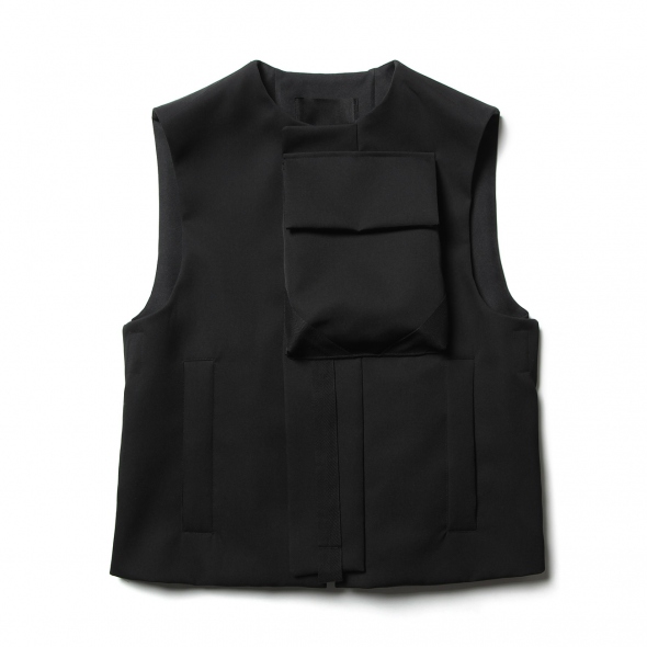 新品 th Product Dyed Vest ナイロン ベスト ブラック th products / ティーエイチプロダクツ | Modern Military Vest