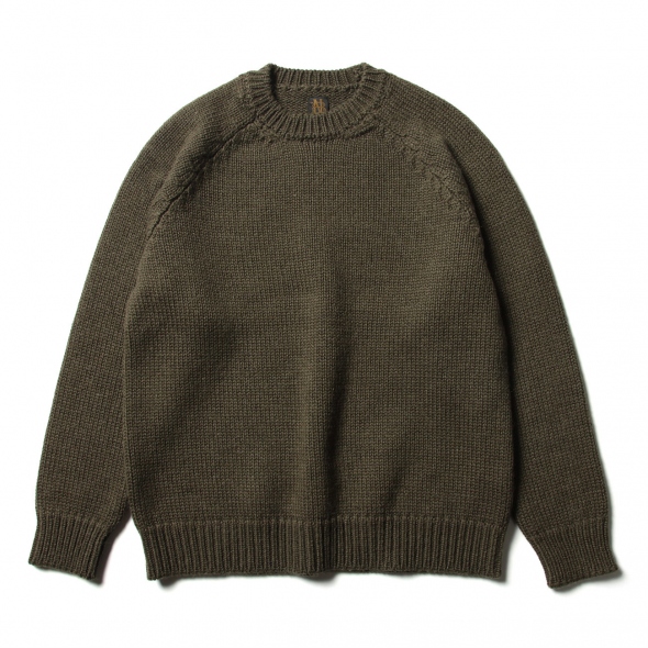 BATONER / バトナー | VINTAGE WOOL RAGLAN CREW