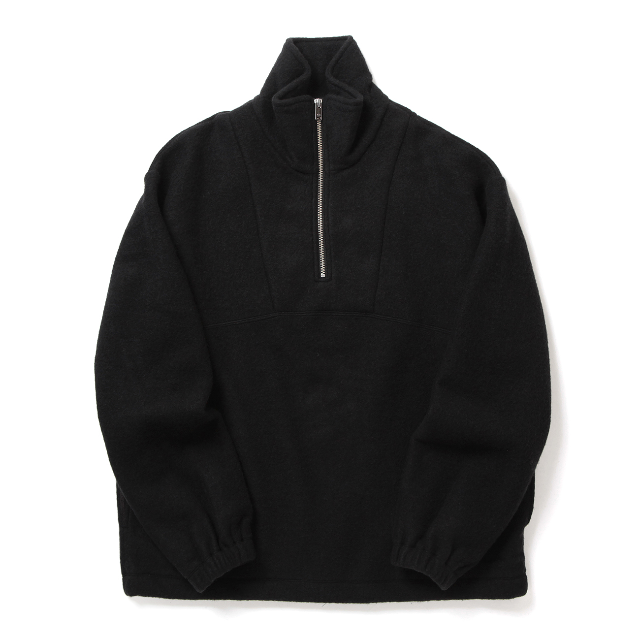 YOKE / ヨーク | WOOL FREECE HALF ZIP PULLOVER - Black | 通販