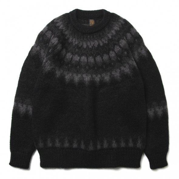 BATONER / バトナー | MOHAIR NORDIC CREW NECK (メンズ