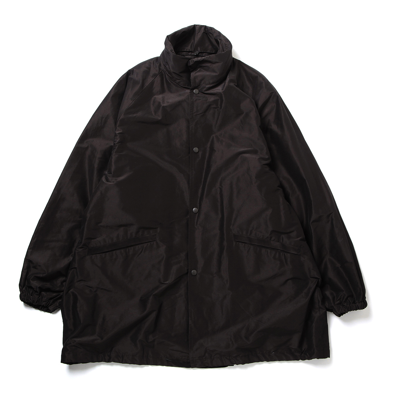 COMOLI 20AW コットンシルクフーデッドコート SIZE 2 - ステンカラーコート