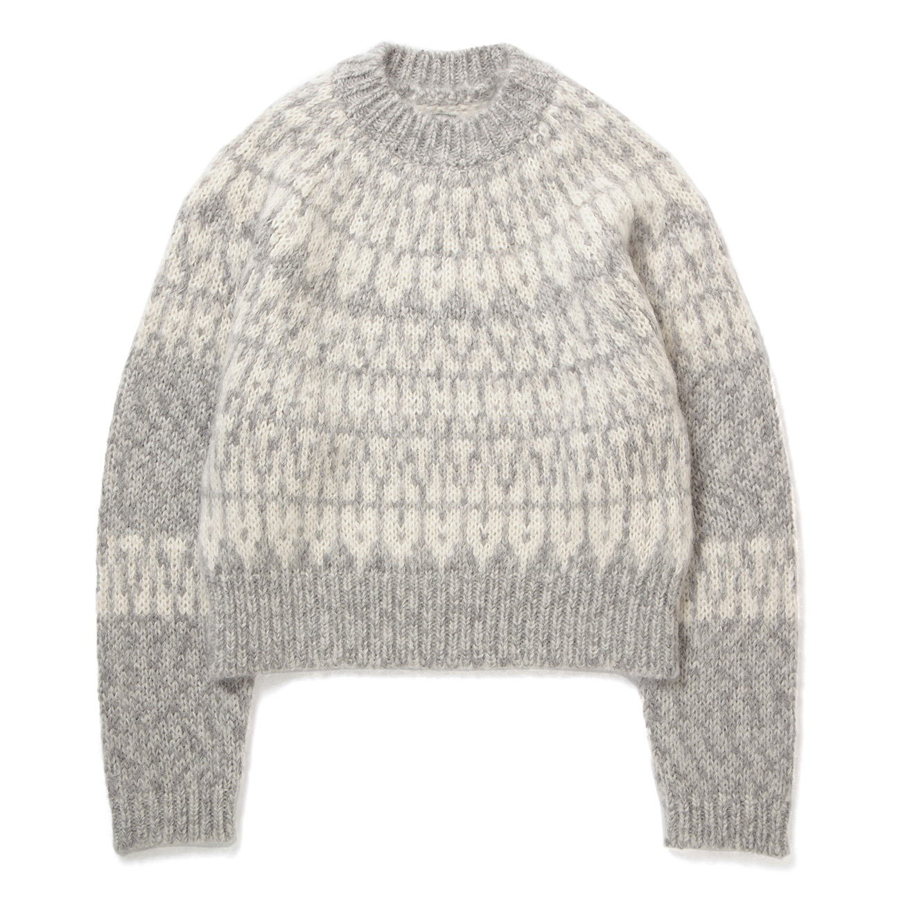 BATONER / バトナー | NORDIC CREW NECK (レディース) - Mix Gray