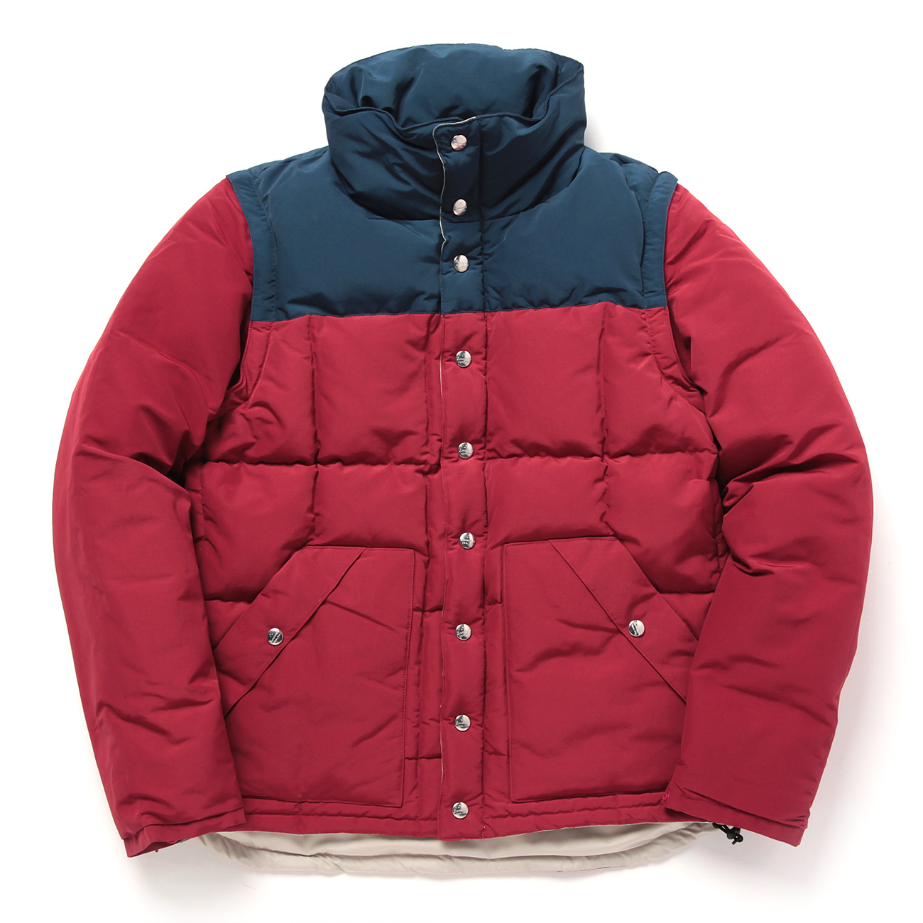 RESEARCH | Puff Vest - Red × Blue + Padded Sleeves - Red | 通販 