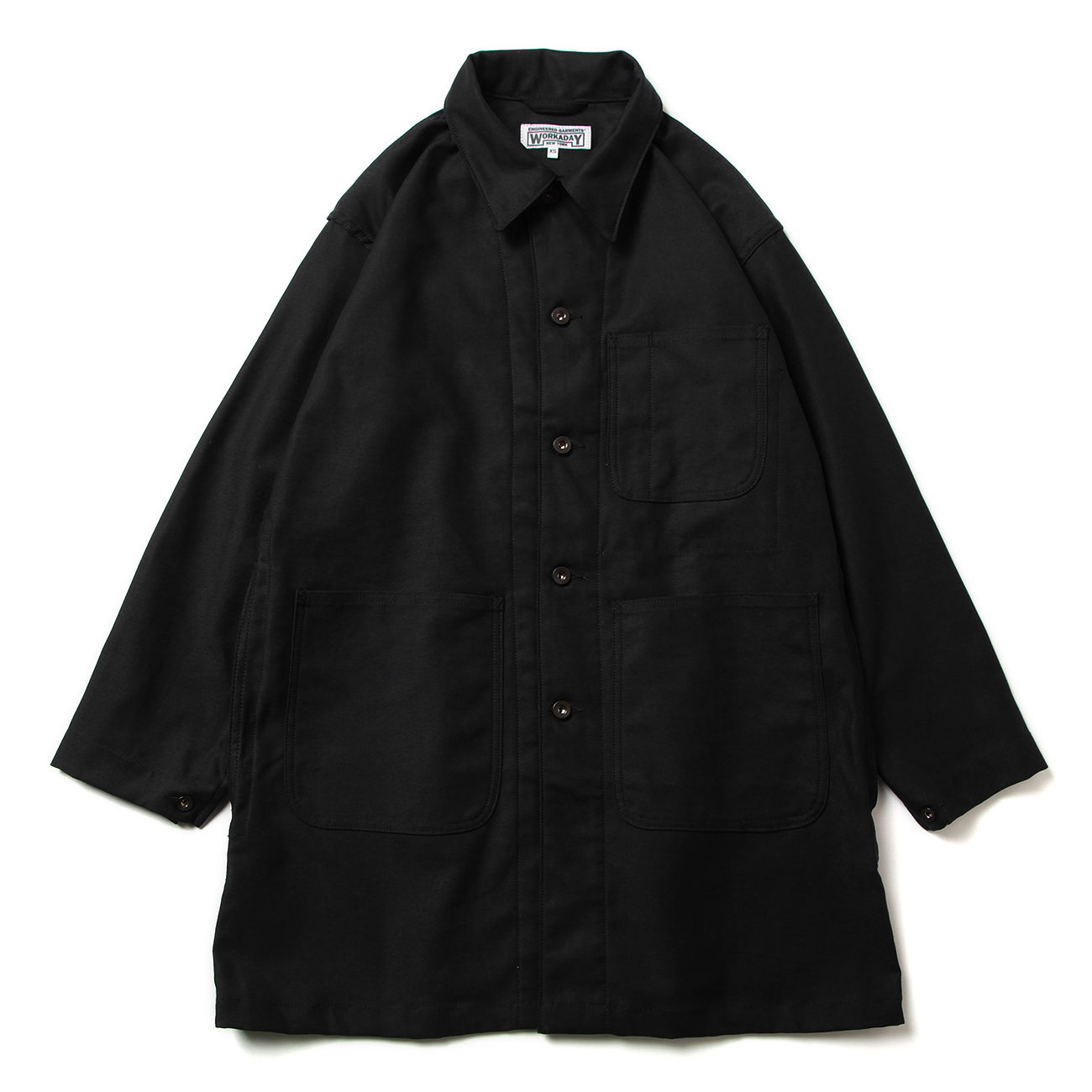 EG Workaday - Shop Coat - Cotton Reversed Sateen - Black