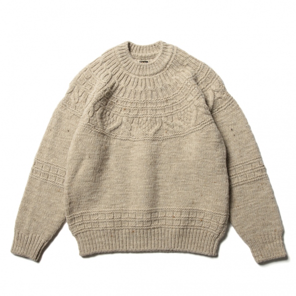 BATONER / バトナー | SPREAD ALAN CREW NECK (メンズ) - Beige | 通販 - 正規取扱店 | COLLECT  STORE / コレクトストア