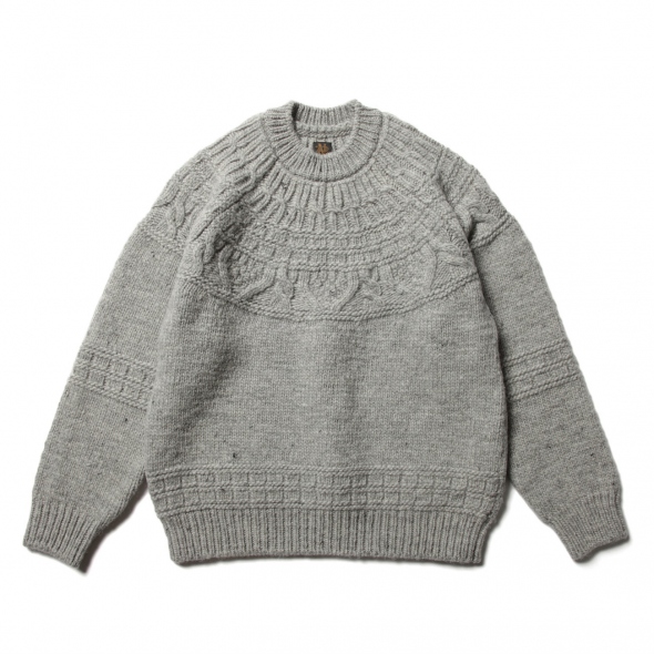 BATONER / バトナー | SPREAD ALAN CREW NECK (メンズ) - Gray