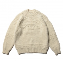 BATONER / バトナー | SPREAD ALAN CREW NECK (メンズ) - Ivory | 通販 ...