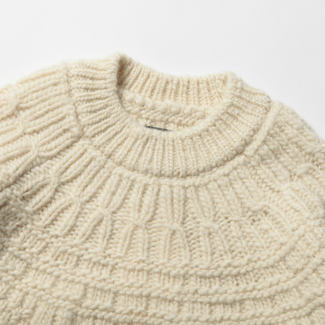 BATONER / バトナー | SPREAD ALAN CREW NECK (メンズ) - Ivory | 通販
