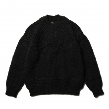 【美品】BATONERWomen SPREAD ALAN CREW NECK 黒 Women SPREAD ALAN CREW NECK - BATONER｜ONLINE STORE