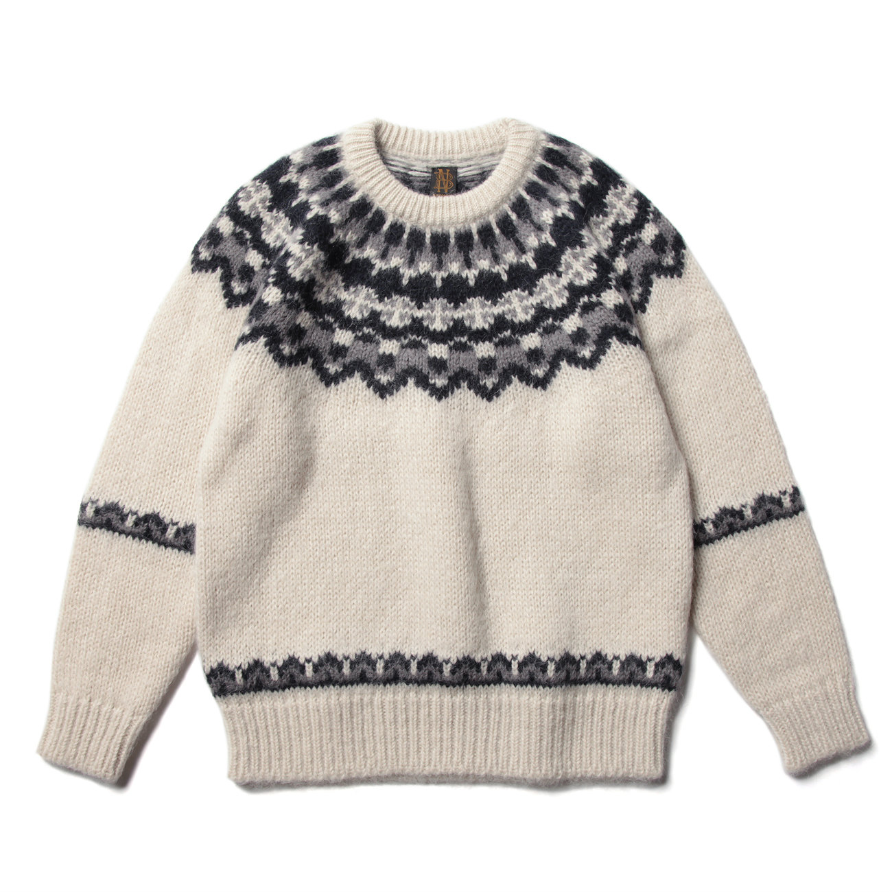 BATONER / バトナー | MOHAIR NORDIC CREW NECK (メンズ