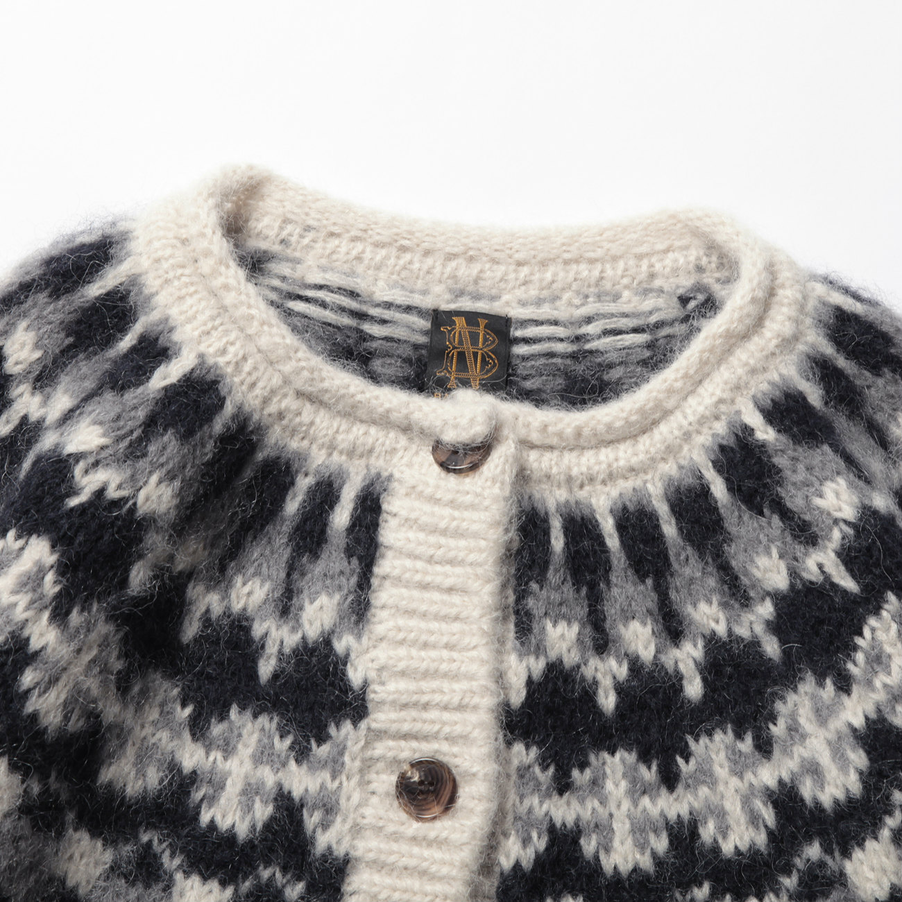 BATONER / バトナー | MOHAIR NORDIC CREW NECK CARDIGAN (レディース