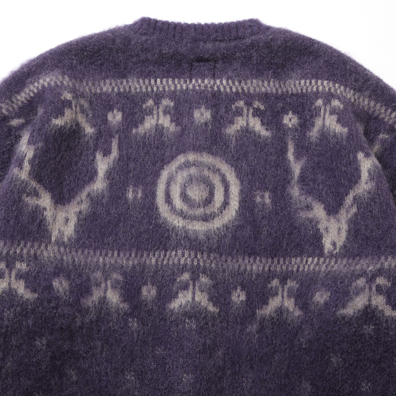 Loose Fit Crew Neck Cardigan - S2W8 Nordic - Purple