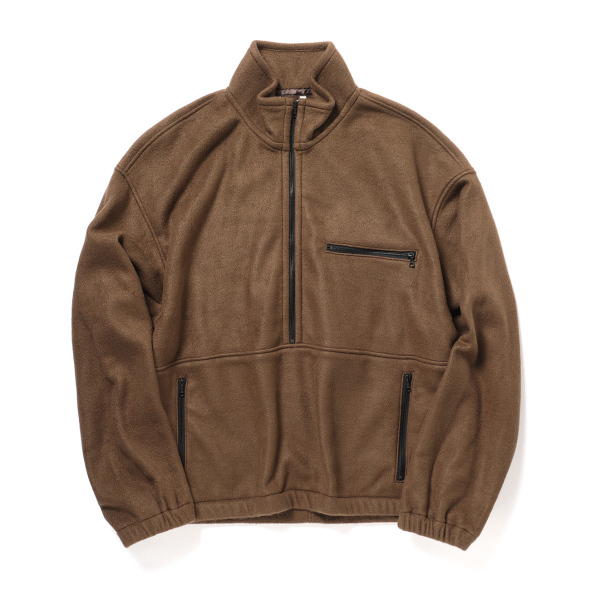 AURALEE / オーラリー | PURE SILK COMFORT FLEECE HALF ZIP P/O