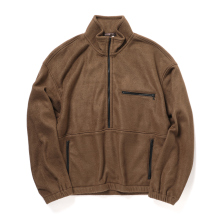 AURALEE / オーラリー | PURE SILK COMFORT FLEECE HALF ZIP P/O (メンズ) - Brown
