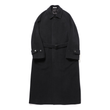 AURALEE / オーラリー | SUPER FINE WOOL MOSSER SOUTIEN COLLAR COAT (レディース) - Black