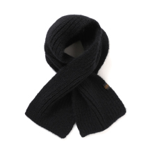 BATONER / バトナー | FLUFFY HOLE MUFFLER (ユニセックス) - Solid Black