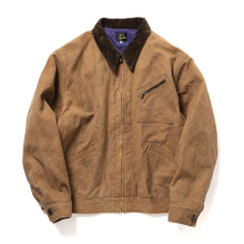 Needles / ニードルズ | Zipped Work Jacket - Duck Canvas / Kakishibu Paint - Dk.Brown