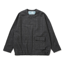 Dulcamara / ドゥルカマラ | ファジーチェックベンドポケットPO - Charcoal Gray
