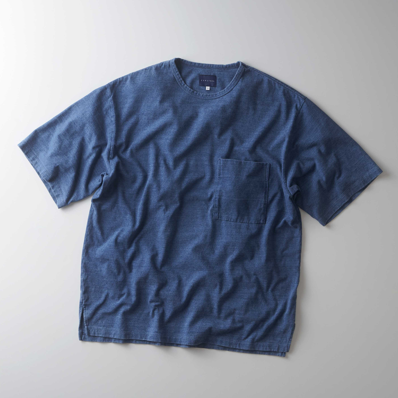 CURLY / カーリー | NATURAL INDIGO H/S TEE ANTIQUE - Antique Indigo