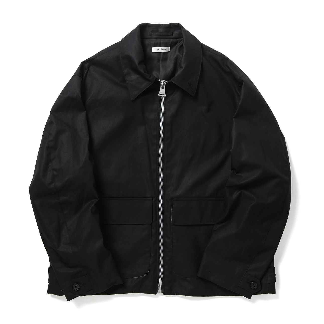 INTERIMインテリム　stein ANCELLM COMOLI オーラリー INTERIM / インテリム | UK OILED CLOTH SPORTS JACKET - Black
