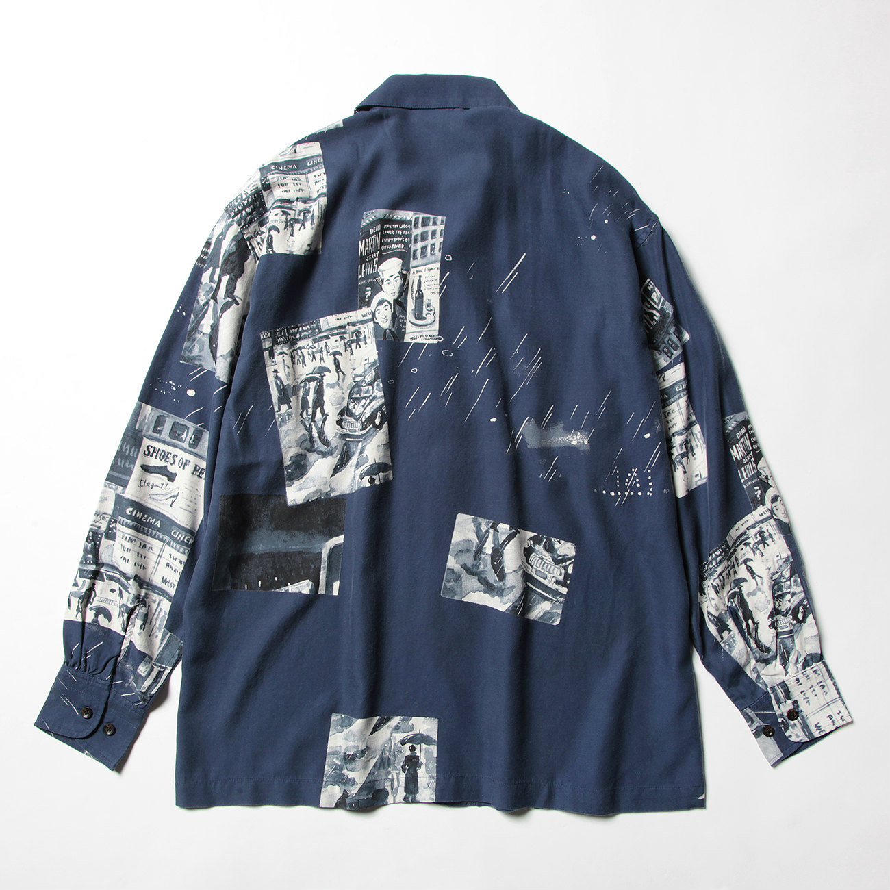 ALOHA LONG SHIRT TIMES SQUARE - Navy