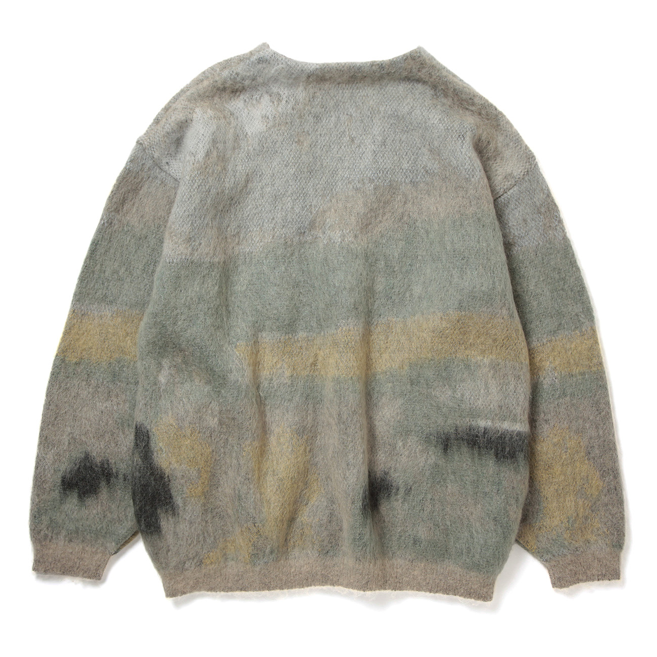 YOKE / ヨーク | LANDSCAPE MOHAIR JACQUARD CARDIGAN - Gray | 通販