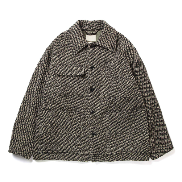 YOKE / ヨーク | WOOL NEP TWEED COVERALL JACKET - Beige | 通販