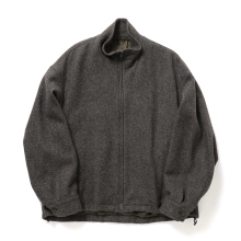 URU / ウル | WOOL LIGHT TWEED - ZIP UP BLOUSON - Brown