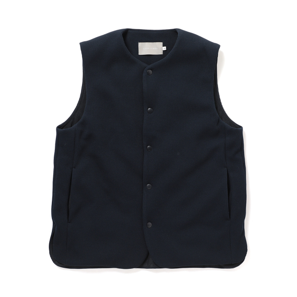 curly ウールベスト 中綿 カーリー CURLY / カーリー | DOTTED LINE KNIT VEST - Navy | 通販 - 正規取扱