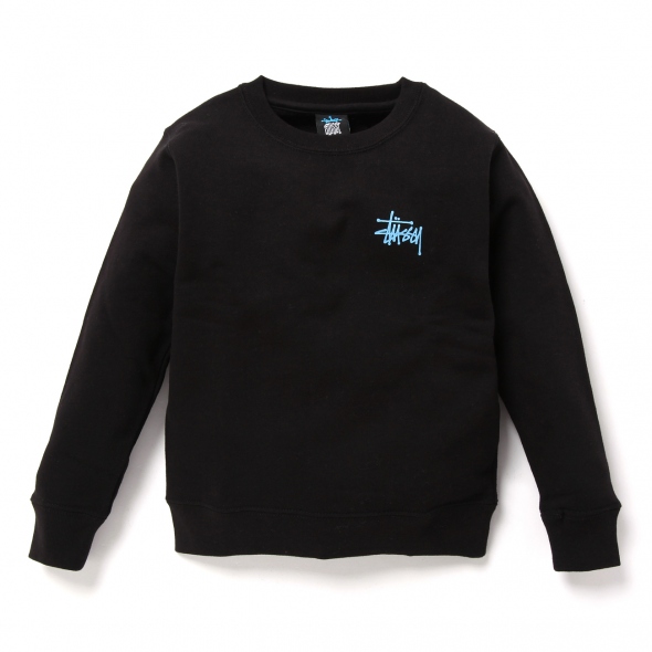 Basic Stüssy Crew in black – Stüssy
