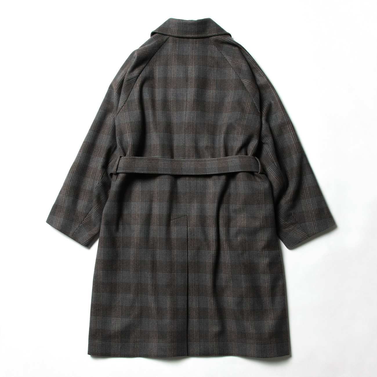 URU WOOL CHECK BELTED COAT　サイズ１ 春コートメンズ｜「URU」WOOL CHECK BELTED COAT | ANOTHER LOUNGE
