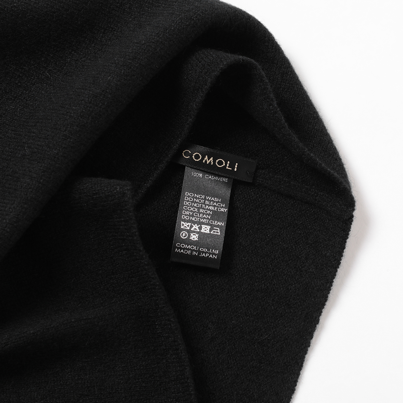 COMOLI / コモリ | カシミヤ ネックウォーマー - Black | 通販 - 正規