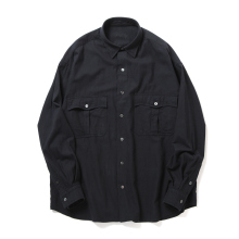 Porter Classic / ポータークラシック | ROLL UP FLANNEL SHIRT - Navy