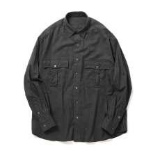 Porter Classic / ポータークラシック | ROLL UP FLANNEL SHIRT - Charcoal Gray