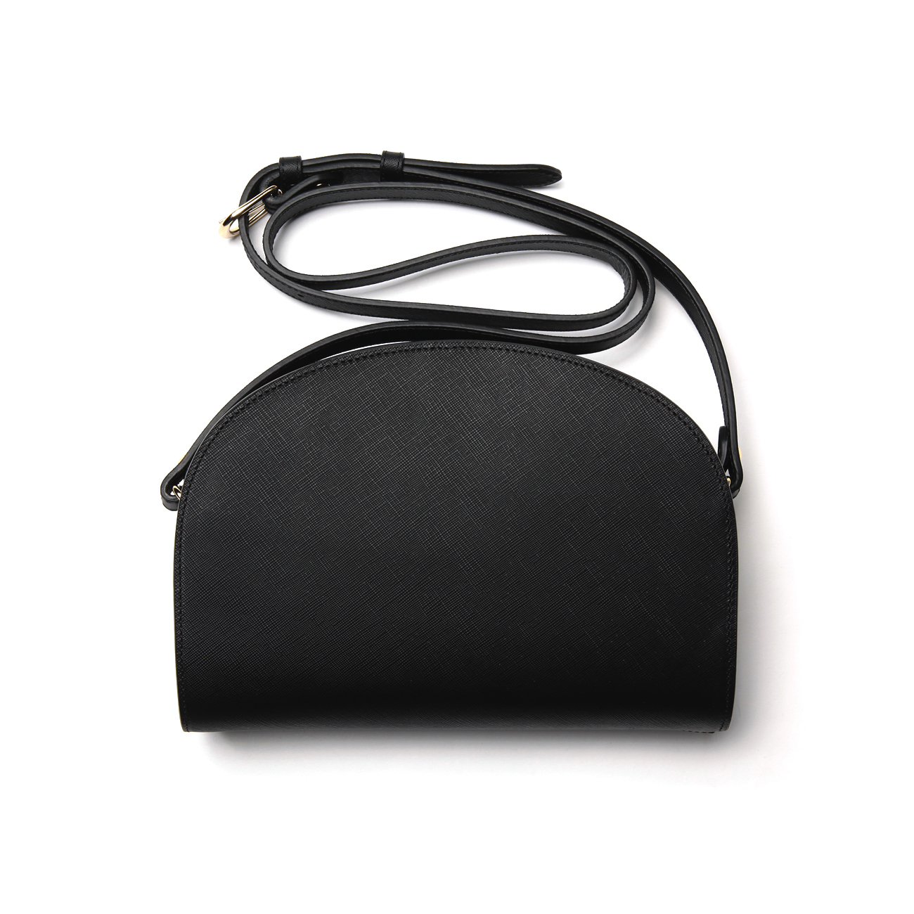 A.P.C. / アーペーセー | ハーフムーンバッグ - エンボス加工 - Black 